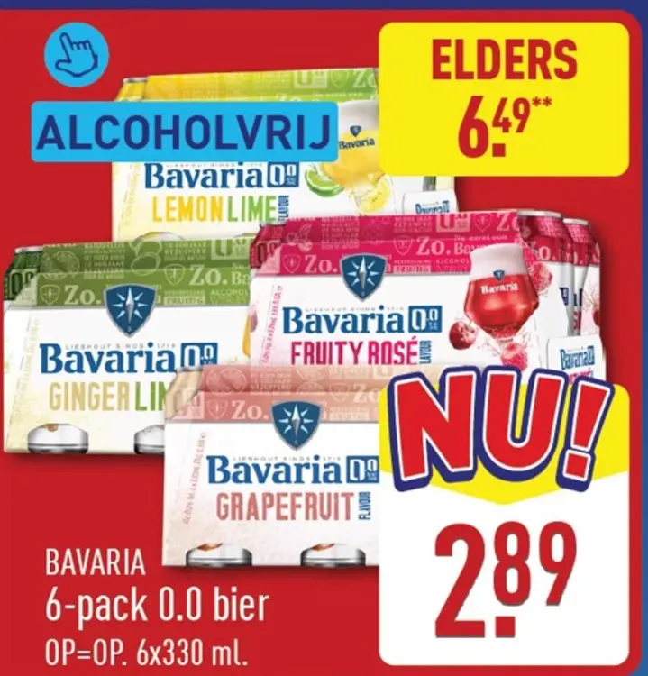 Aanbieding: Bavaria 6-pack 0.0 bier