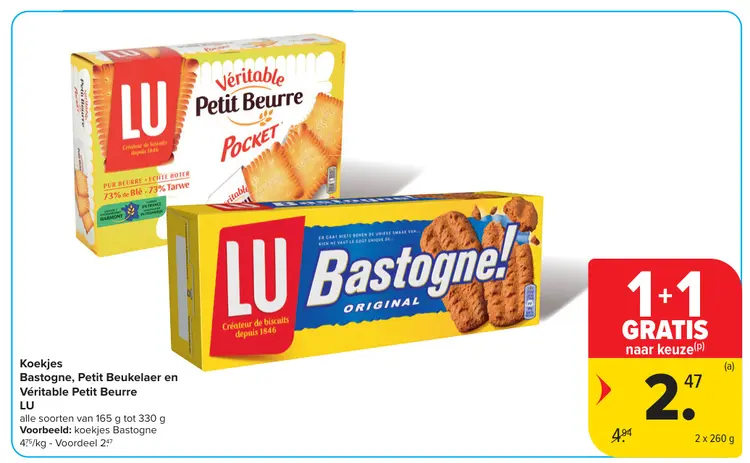 Promotie: Koekjes Bastogne, Petit Beukelaer en Véritable Petit Beurre