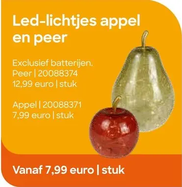 Promotie: Led-lichtjes appel en peer