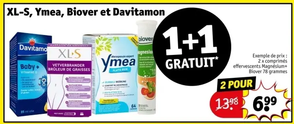 Offre: XL-S, Ymea, Biover et Davitamon