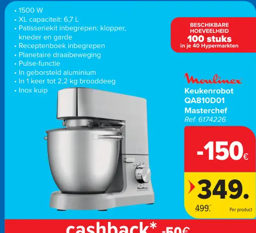 Promotie: Keukenrobot QA810D01 Masterchef