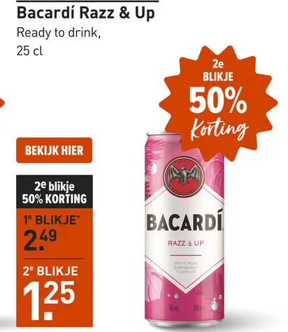 Aanbieding: Bacardí Razz & Up