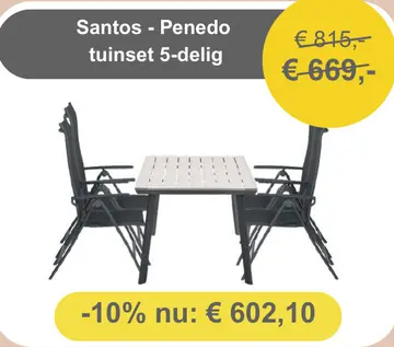 Aanbieding: Santos - Penedo tuinset