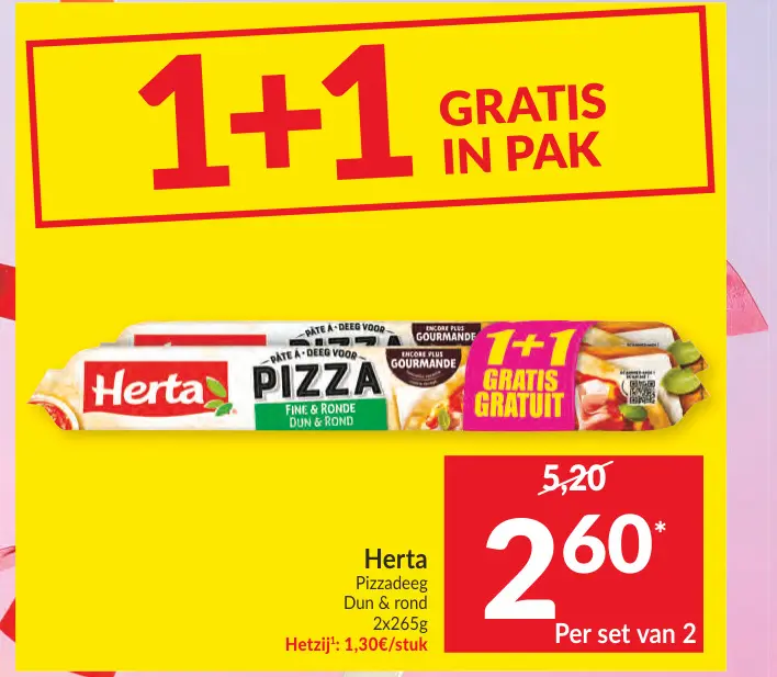 Promotie: Pizzadeeg Dun & Rond