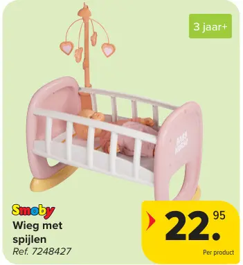 Aanbieding: Wieg met spijlen