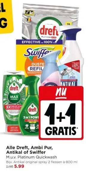 Aanbieding: Dreft, Ambi Pur, Antikal of Swiffer