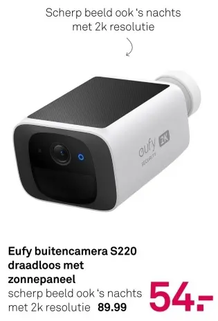 Aanbieding: Buitencamera S220 draadloos met zonnepaneel