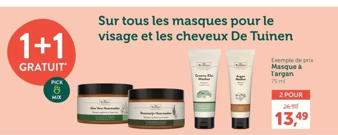 Offre: Masque à l'argan