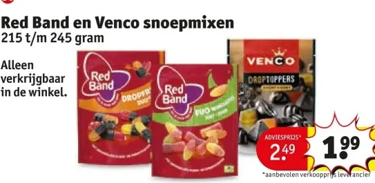 Aanbieding: Red Band en Venco snoepmixen