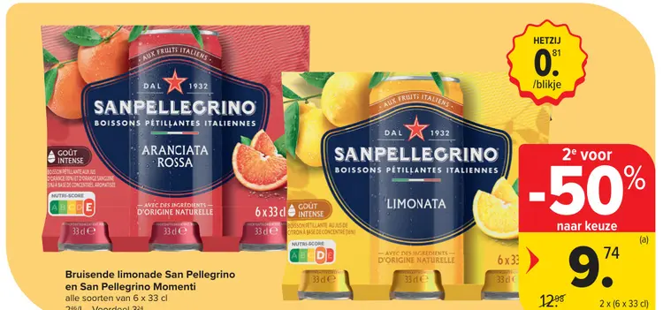 Promotie: Bruisende limonade San Pellegrino en San Pellegrino