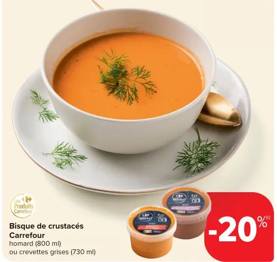 Offre: Bisque de crustacés