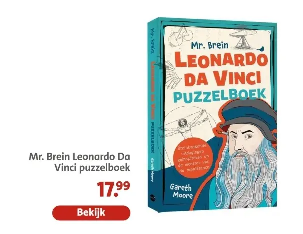 Aanbieding: Mr. Brein Leonardo Da Vinci puzzelboek