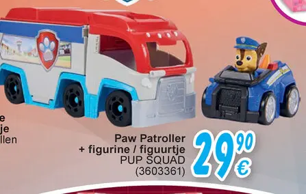 Offre: Paw Patroller + figurine / figuurtje