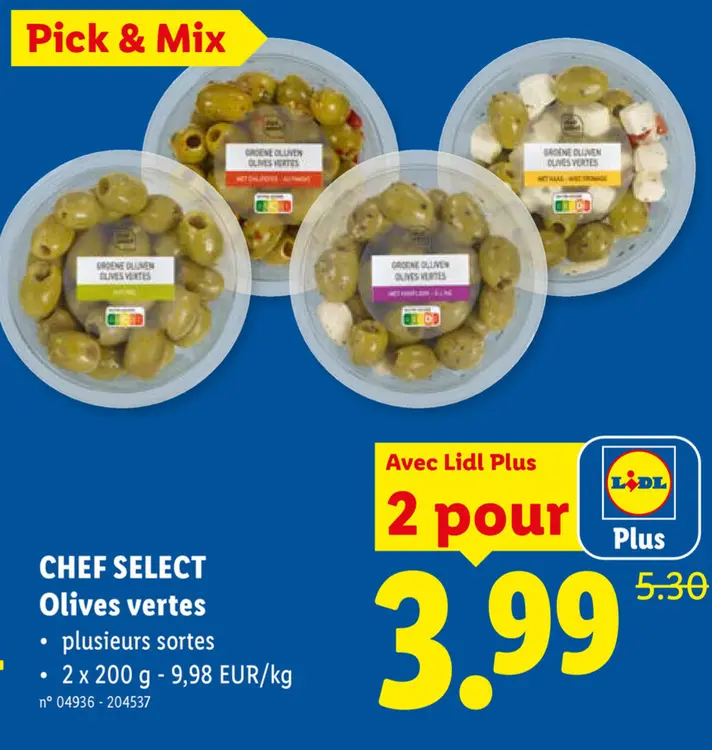 Offre: Olives vertes