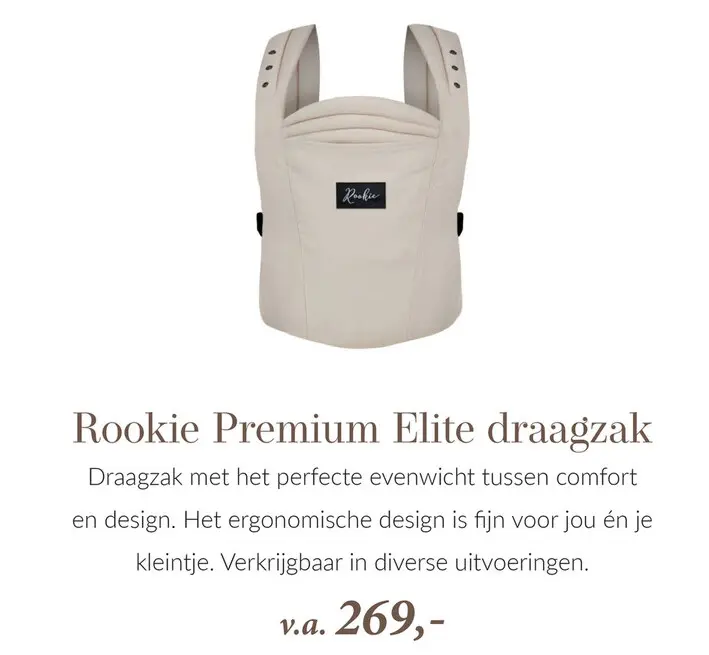 Aanbieding: Rookie Premium Elite draagzak
