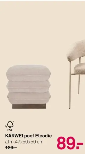 Aanbieding: poef Eleodie