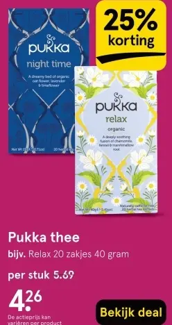 Aanbieding: Pukka thee