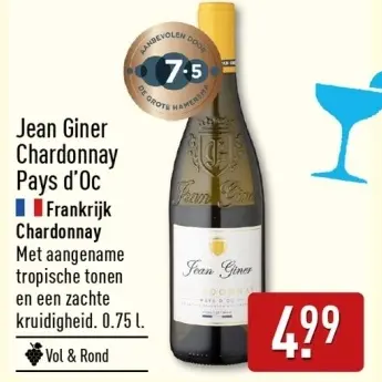Aanbieding: Jean Giner Chardonnay Pays d'Oc