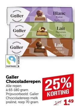 Aanbieding: Galler Chocoladerepen
