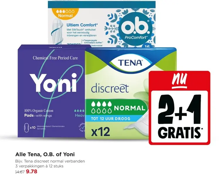 Aanbieding: Tena, O.B. of Yoni