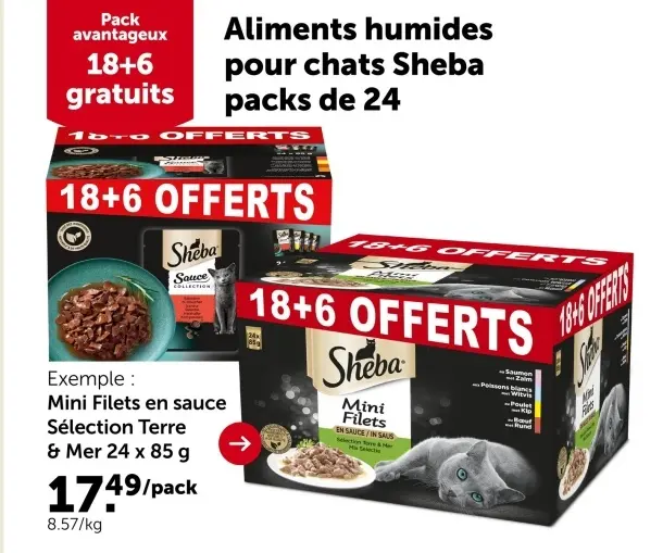 Offre: Aliments humides pour chats Sheba