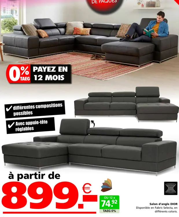 Offre: Salon d'angle Dior