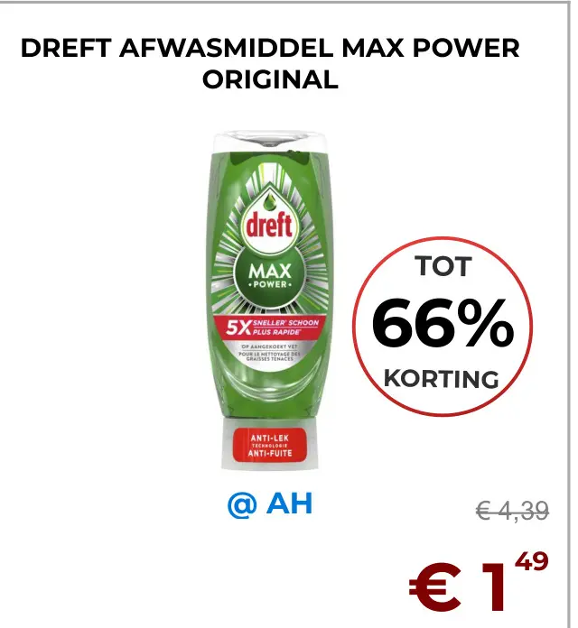 Aanbieding: Afwasmiddel max power original