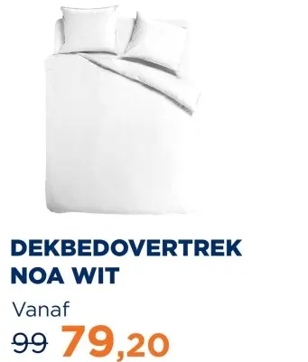 Aanbieding: Dekbedovertrek noa wit