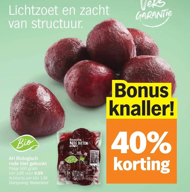 Promotie: AH Biologisch rode biet gekookt