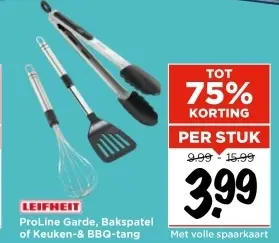Aanbieding: ProLine Garde, Bakspatel of Keuken-& BBQ-tang