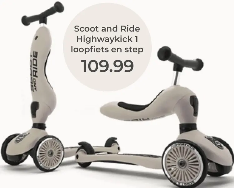 Aanbieding: Scoot and Ride Highwaykick 1 loopfiets en step
