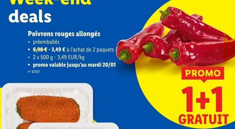 Offre: Poivrons rouges allongés