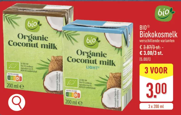 Promotie: Biokokosmelk