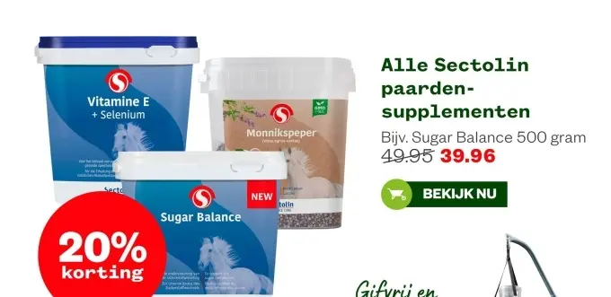 Aanbieding: Sectolin paarden-supplementen
