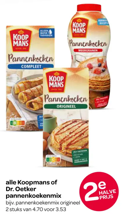 Aanbieding: Alle Koopmans of Dr, Oetker pannenkoekmix