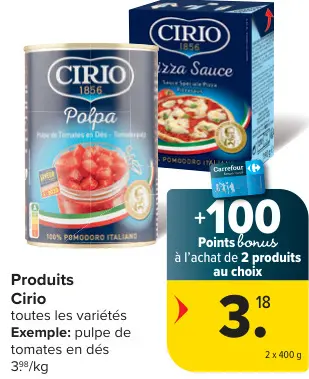 Offre: Produits Cirio