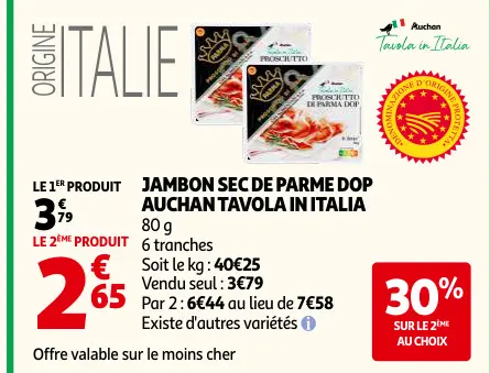 Offre: Jambon sec de parme dop