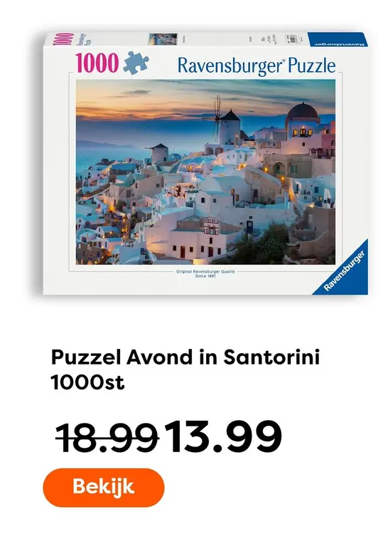 Aanbieding: Puzzel Avond in Santorini