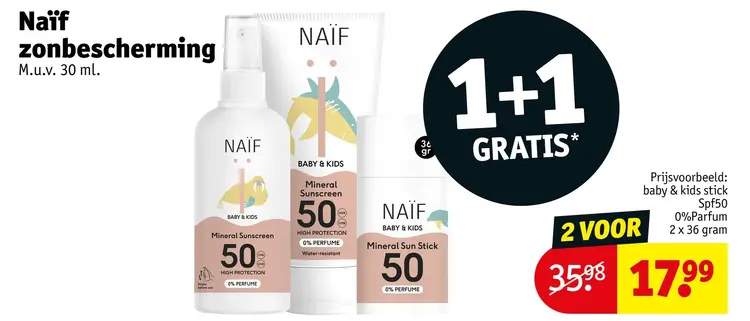Aanbieding: Naïf zonbescherming