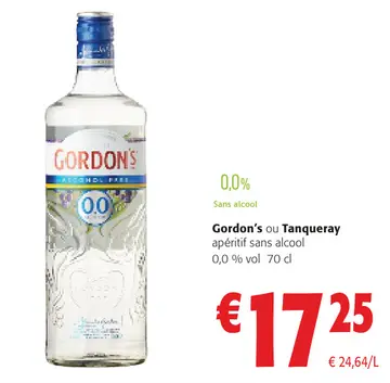 Offre: Gordon's ou Tanqueray