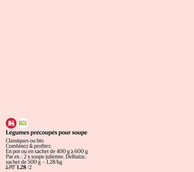 Offre: Légumes précoupés pour soupe