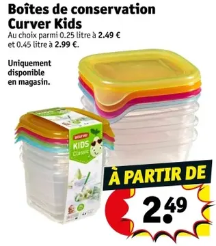 Offre: Boîtes de conservation Curver Kids
