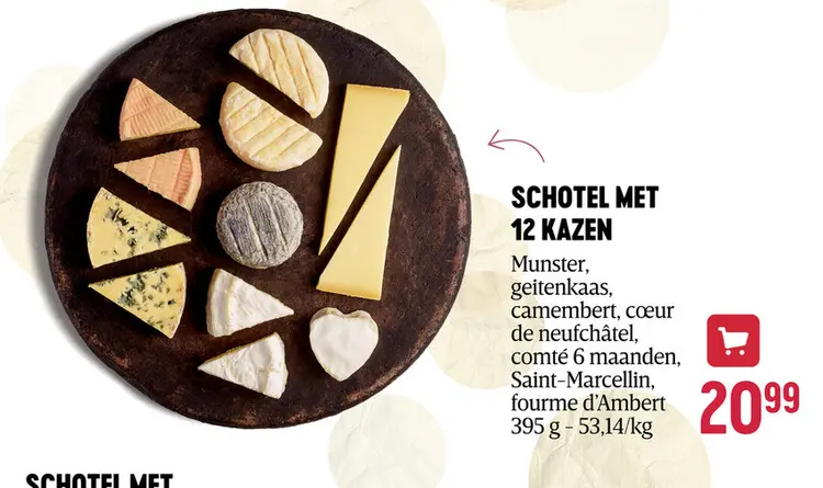 Aanbieding: Schotel met 12 kazen
