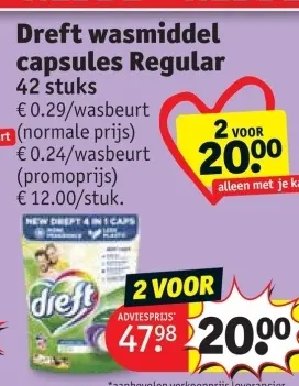 Promotie: wasmiddel capsules Regular