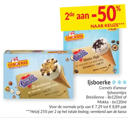 Promotie: Ijsboerke Cornets d'amour Ijshoorntjes