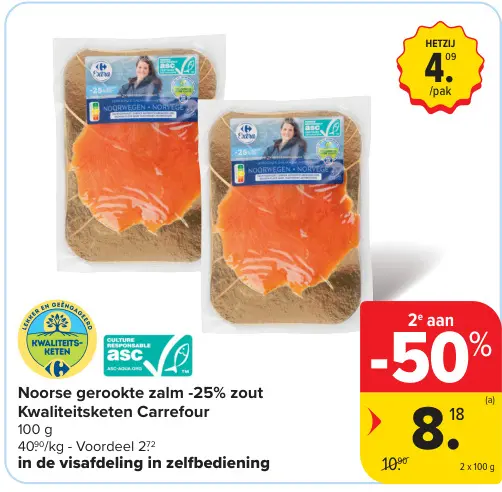 Promotie: Noorse gerookte zalm -25% zout Kwaliteitsketen