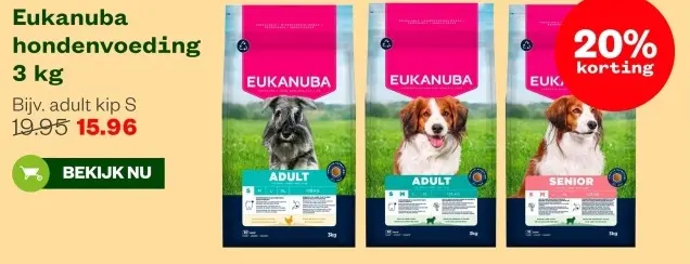 Aanbieding: Eukanuba hondenvoeding