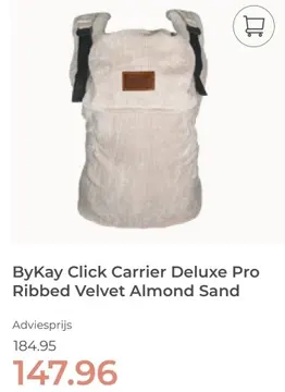 Aanbieding: ByKay Click Carrier Deluxe Pro Ribbed Velvet 