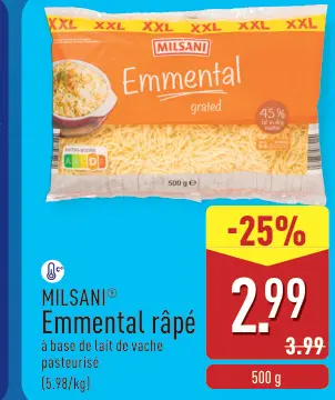 Offre: Emmental râpé