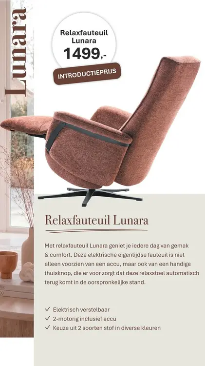 Aanbieding: IN.HOUSE Relaxfauteuil Lunara